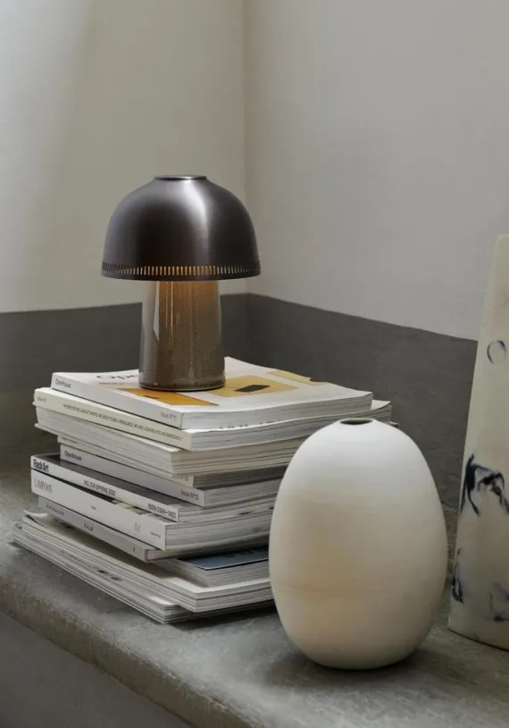 RAKU SH8 - PORTABLE BORDLAMPE - GRÅ OG BRONZE