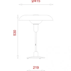 Ra400 mm Desk Metal Sort (E27 60w) - Designed 1931 - Pendel