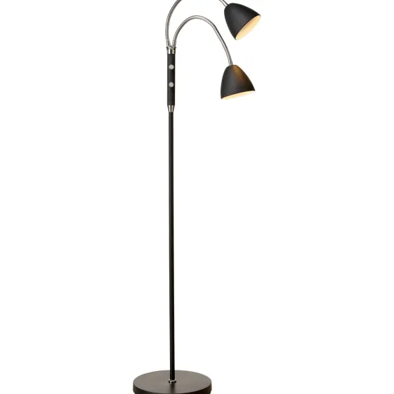 ROOM GULVLAMPE 2 ARM SORT KROM