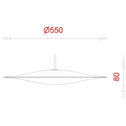 Sinus Wood 550P Valnød Opal Glas Pendel