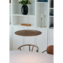 Sinus Wood 550P Valnød Opal Glas Pendel