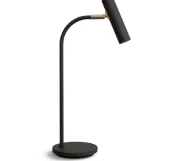 Slender - Bordlampe - Sort Struktur og Messing - Belid