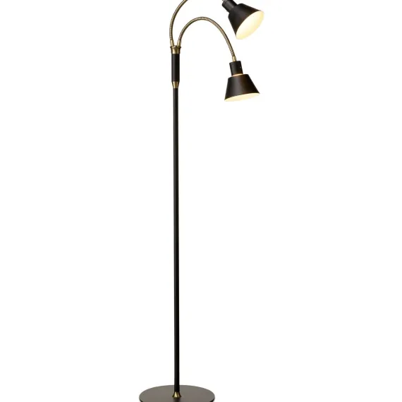 SPACE LED GULVLAMPE 2 ARM SORT/ANTIQUE