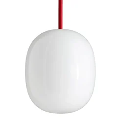 Superæg 200p - Opal (G9 42w) - Rød LEDning 3m - Pendel