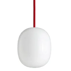 Superæg 150p - Opal (G9 42w) - Rød LEDning 3m - Pendel