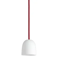 Super90 mm Pendel Opal-glass (G9 42w) - Rød LEDning 3m