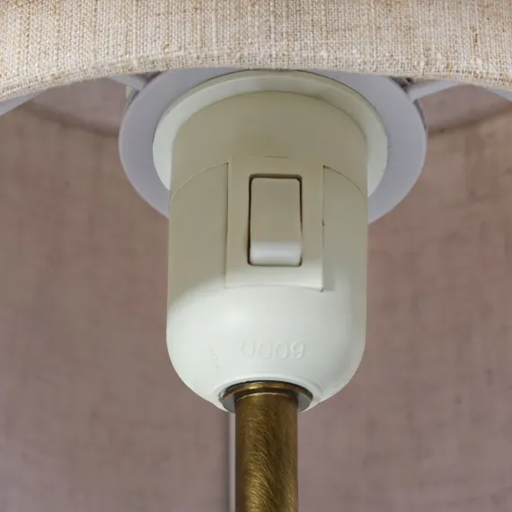 TAKAI BORD E27 BRUN MARMOR/ BEIGE SKÆRM
