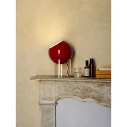 TOPAN VP13 - BORDLAMPE - AKRYL BASE OG VERMILION RED