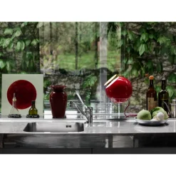 TOPAN VP13 - BORDLAMPE - AKRYL BASE OG VERMILION RED