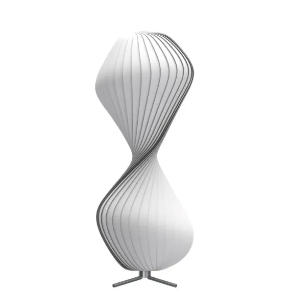 TR32 Gulvlampe Ø40 - Elegant organisk design i hvid polykarbonat fra Tom Rossau