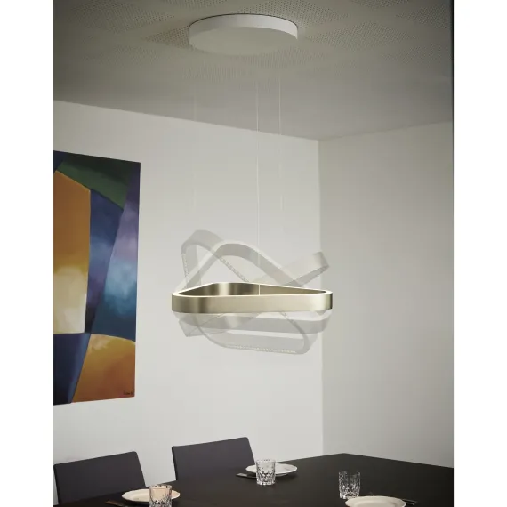 TRIGON SOSPENSION LED LARGE SOFT IVORY PENDEL
