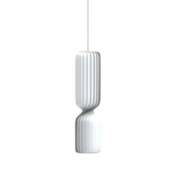 TR41 Pendel - Hvid Polykarbonat, H 100 cm - Skulpturel lampe af Tom Rossau