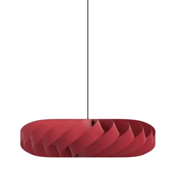 TR5 Pendel Ø80 - Skulpturel rød birk-lampe af Tom Rossau