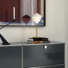 Valencia Ø18 - bordlampe - Mat hvid med messingdetaljer