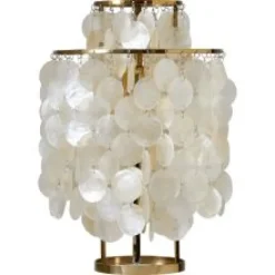 Verpan Fun 2TM Bordlampe - Brass/Messing & Perlemorsskaller | Skulpturel Design