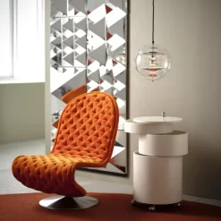 VP Globe Ø28 Pendel - Verner Panton (Akryl og Aluminium, 2,5 m Kabel)