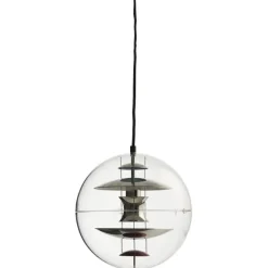 VP Globe Ø28 Pendel - Verner Panton (Akryl og Aluminium, 2,5 m Kabel)
